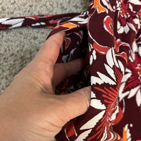 Loft Midi Sleeveless Multi Floral Dress Women’s M - Picture 6 of 14